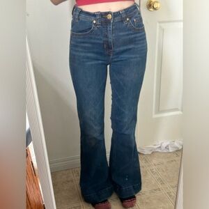 Rock and roll denim high rise trousers, 25x32